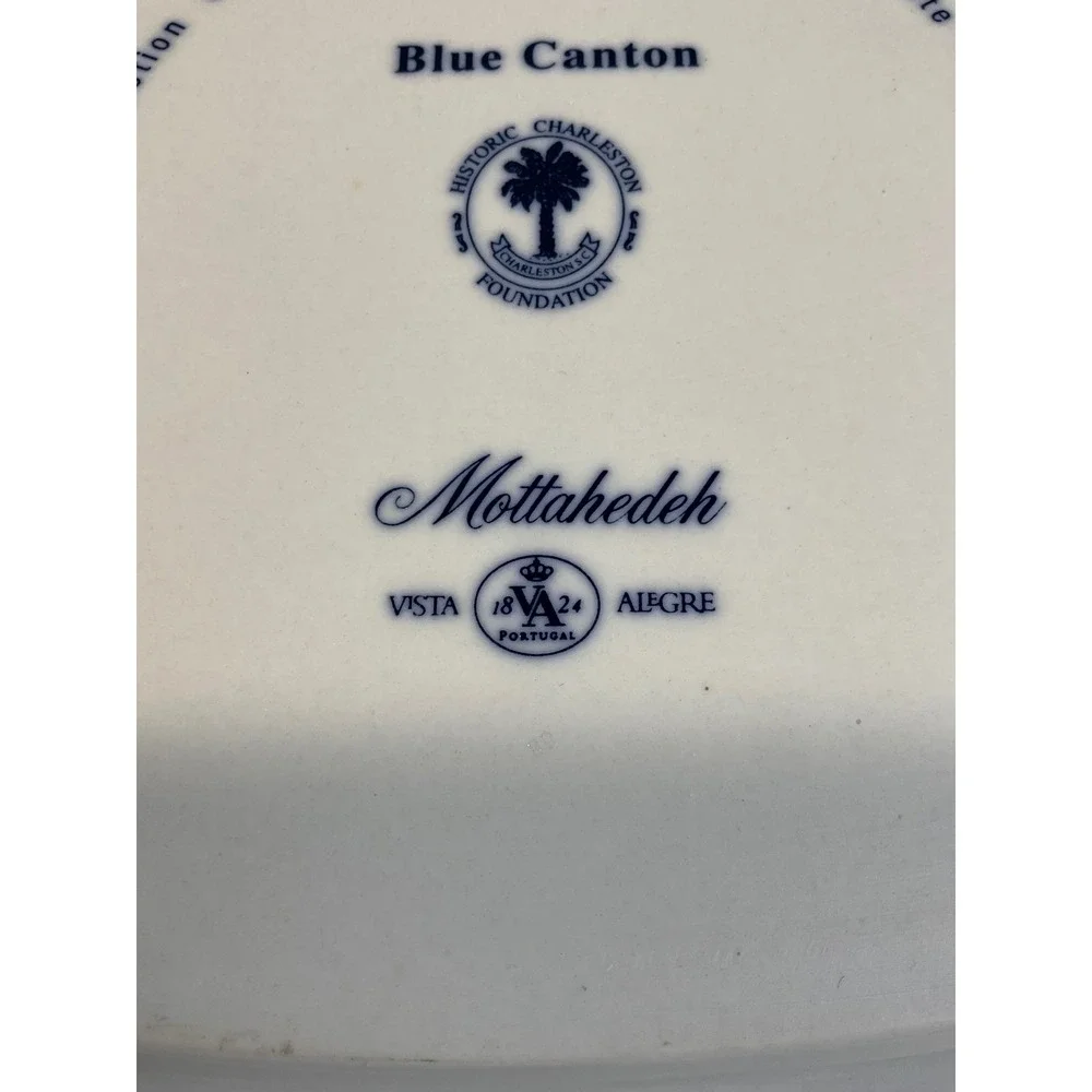 Mottahedeh Blue Canton Oval Platter Historic Charleston Porcelain 12.25 inch
